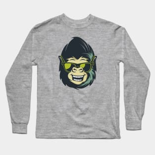 Monkey With Glasses Long Sleeve T-Shirt